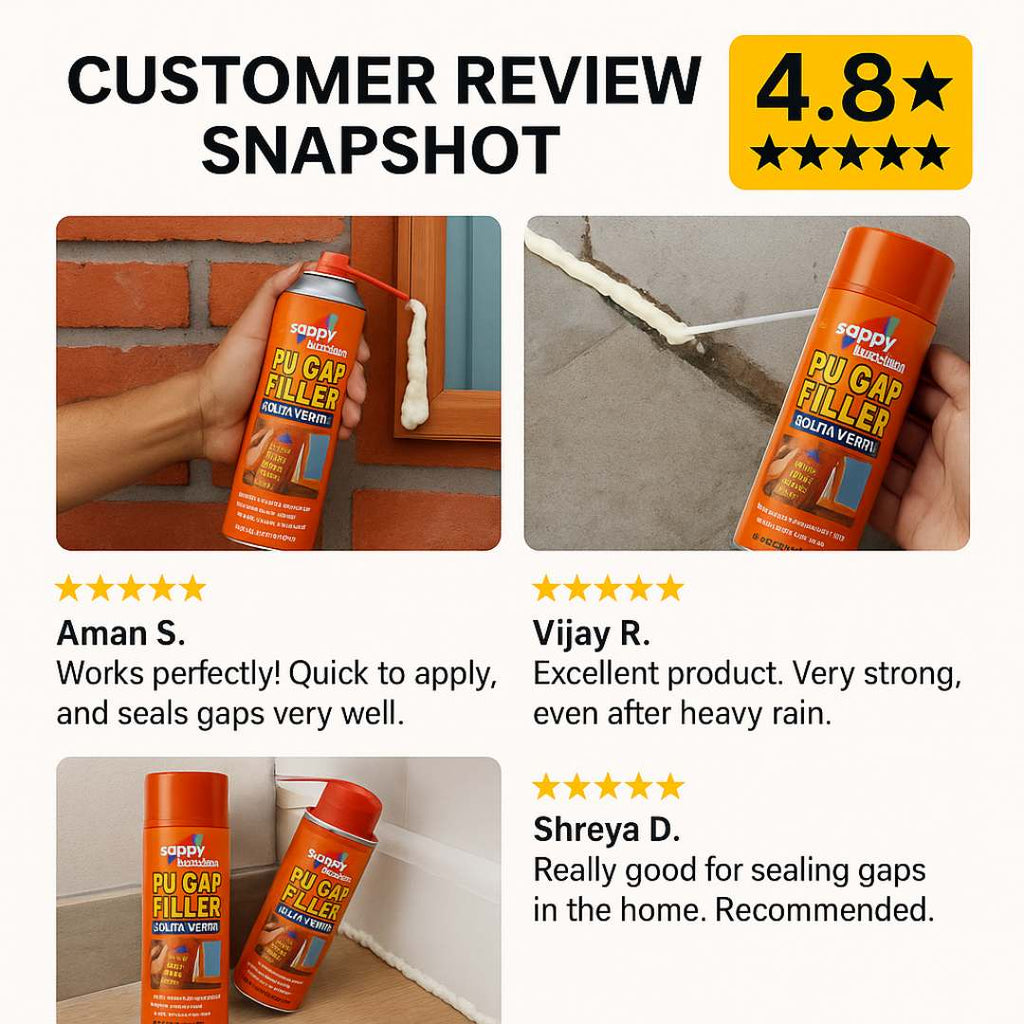 Instant Wall & Tile Gap Seal – PU Foam Spray | Buy 1 Get 1 Free